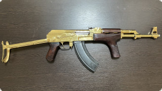 Золотой Нарезной Карабин АК-47 (PM md. 63) 7.62х39 мм 999 Проба Золота