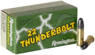Патрон Remington Thunderbolt кал .22 LR пуля Round Nose масса 40 гр (2.6 г)