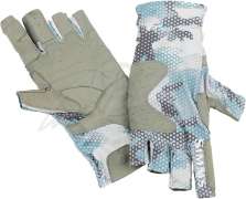 Перчатки Simms SolarFlex Guide Glove ц:hex flo camo grey blue
