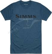 Футболка Simms Logo T-Shirt ц:steel blue heather