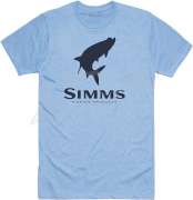 Футболка Simms Tarpon Logo T-Shirt ц:light blue heather