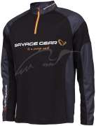 Реглан Savage Gear Tournament Gear Shirt 1/2 Zip M ц:black ink