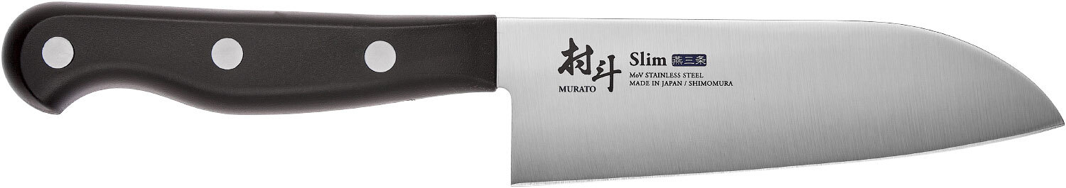 Нож кухонный Shimomura Slim Santoku. Длина клинка - 145 мм
