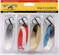Набор блесен Williams Brecks W60 Classic Siwash одинарный крючок (4 шт/уп)