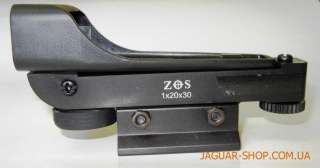 Прицел 1х20х30 ZOS коллиматорный крепление 21 мм