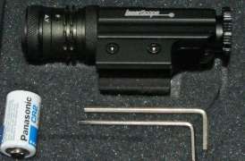 Лазерный целеуказатель Accurate с красной точкой, креплением 21 мм (колесо)