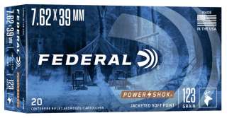 Патрон нарізний Federal Power shok JSP 7,62х39 123GR (8 г)