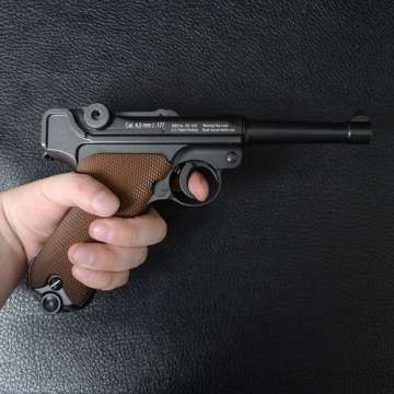 Пистолет пневматический Gletcher P08 Люгер, (4.5mm) Blowback