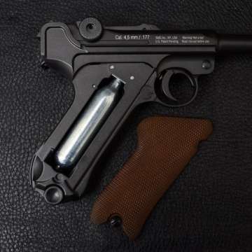 Пистолет пневматический Gletcher P08 Люгер, (4.5mm) Blowback