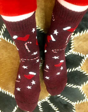Махровые Носочки С Новогодним Принтом - Милый Подарок К Новому Году
