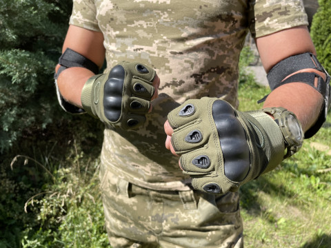 Перчатки Беспалые Тактические Oakley Олива