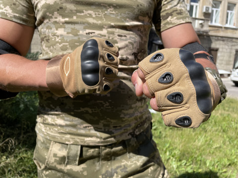 Перчатки Беспалые Тактические Oakley Олива