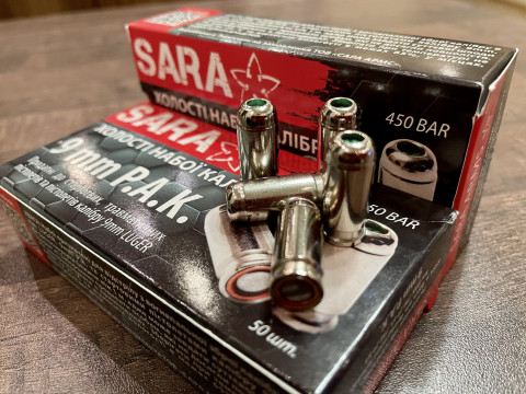 Холостые Патроны Sara Arms 9х19 Luger 9x22 9 mm P.A. Для Сигнальных Травматических Боевых Пистолетов