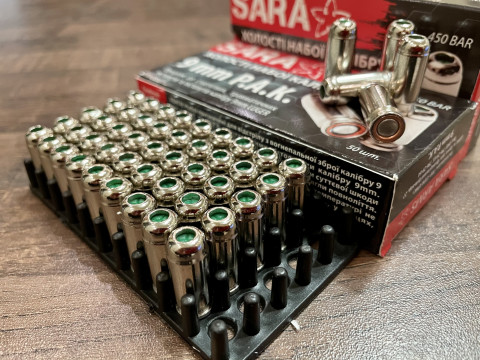 Холостые Патроны Sara Arms 9х19 Luger 9x22 9 mm P.A. Для Сигнальных Травматических Боевых Пистолетов