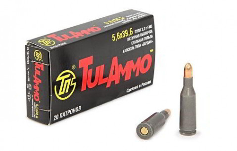 Патрон TulAmmo 5,6×39 Б FMJ 51 gr (3.3 г) 1000 м/с