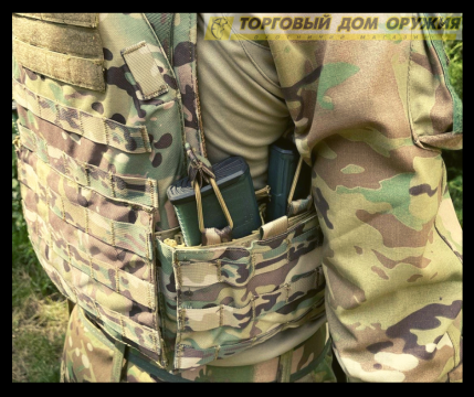 Плитоноска На Девять Магазинов Мультикам Бронежилет Без Плит Система Molle