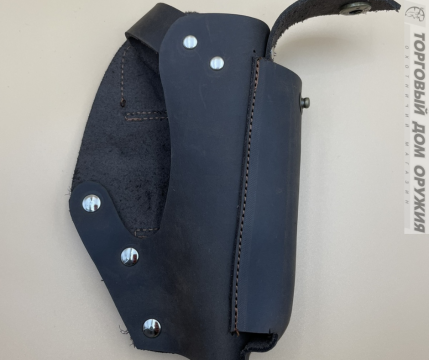 ШКІРЯНА ПОЯСНА КОБУРА ДЛЯ ПМ З ВІДДІЛЕННЯМ ПІД МАГАЗИН