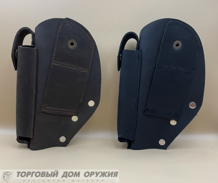 ШКІРЯНА ПОЯСНА КОБУРА ДЛЯ ПМ З ВІДДІЛЕННЯМ ПІД МАГАЗИН