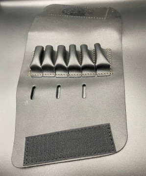 ШКІРЯНИЙ ПАТРОНТАШ-МУФТА НА ПРИКЛАД, 6 НАБОЇВ