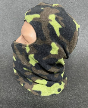 Утеплена флісова балаклава в кольорі мультикам