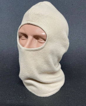 Утеплена флісова балаклава в кольорі пісок