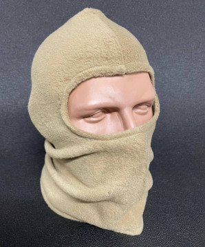 Утеплена флісова балаклава в кольорі койот
