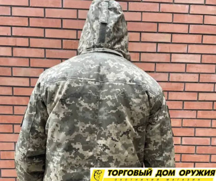 ЗИМОВИЙ БУШЛАТ НА ФЛІСІ І СИНТЕПОНІ В КОЛЬОРІ ПІКСЕЛЬ