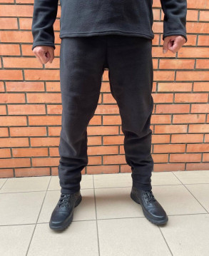 ЧОЛОВІЧА ФЛІСОВА ТЕРМОБІЛИЗНА ЧОРНОГО КОЛЬОРУ