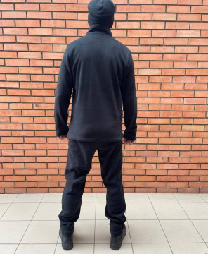 ЧОЛОВІЧА ФЛІСОВА ТЕРМОБІЛИЗНА ЧОРНОГО КОЛЬОРУ