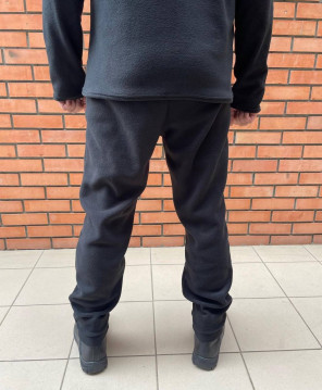 ЧОЛОВІЧА ФЛІСОВА ТЕРМОБІЛИЗНА ЧОРНОГО КОЛЬОРУ