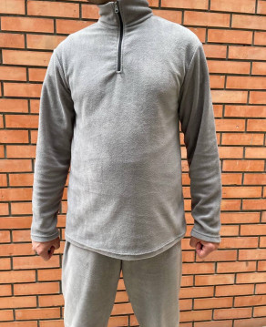 ЧОЛОВІЧА ФЛІСОВА ТЕРМОБІЛИЗНА СІРОГО КОЛЬОРУ