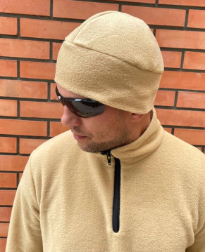 ЧОЛОВІЧА ФЛІСОВА ТЕРМОБІЛИЗНА КОЛЬОРУ ПІСОК