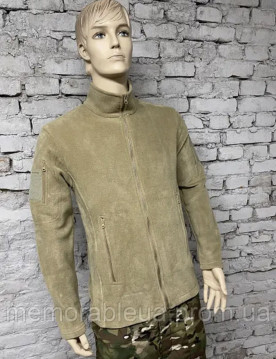 ТЕПЛА ФЛІСОВА КОФТА В КОЛЬОРІ КОЙОТ