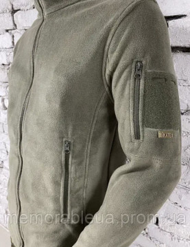 ТЕПЛА ФЛІСОВА КОФТА В КОЛЬОРІ ОЛИВА