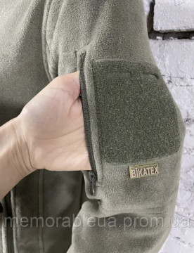 ТЕПЛА ФЛІСОВА КОФТА В КОЛЬОРІ ОЛИВА