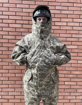 ЗИМОВИЙ КОСТЮМ ГОРКА НА ФЛІСІ ДЛЯ ЗСУ ПІКСЕЛЬ