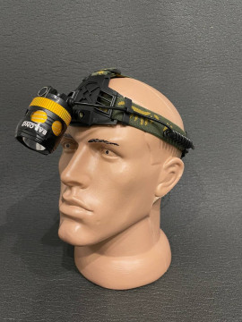 НАЛОБНИЙ ЛІХТАР ІЗ ЧЕРВОНИМ МАЯЧКОМ НА ПОТИЛИЦІ