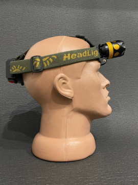 НАЛОБНИЙ ЛІХТАР ІЗ ЧЕРВОНИМ МАЯЧКОМ НА ПОТИЛИЦІ