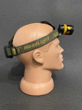 НАЛОБНИЙ ЛІХТАР ІЗ ЧЕРВОНИМ МАЯЧКОМ НА ПОТИЛИЦІ