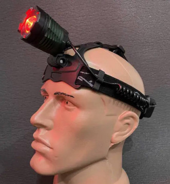 Світлодіодний налобний ліхтар Білий/Червоний