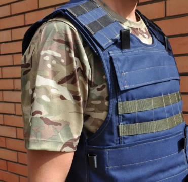 Плитоноска швидкознімна універсального розміру, синя без плит