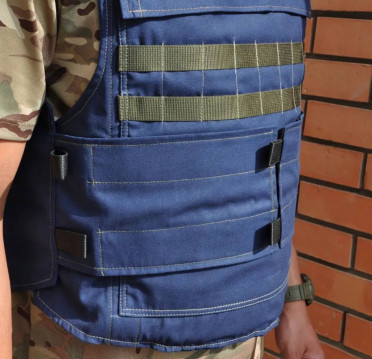 Плитоноска швидкознімна універсального розміру, синя без плит