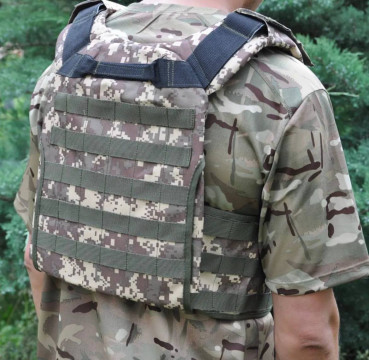 Універсальна регульована плитоноска в кольорі піксель, без плит