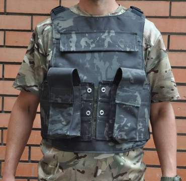 Жилет-плитоноска універсального розміру в кольорі мультикам, без плит