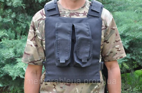 Тактична плитоноска універсального розміру, чорна, без плит