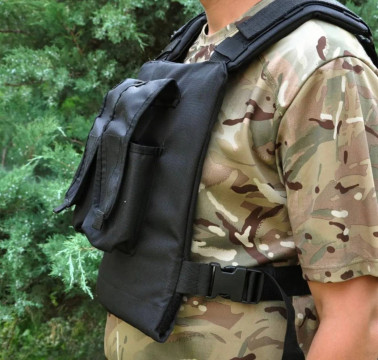 Тактична плитоноска універсального розміру, чорна, без плит