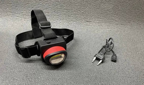 Ліхтар налобний 220V із вбудованим акумулятором