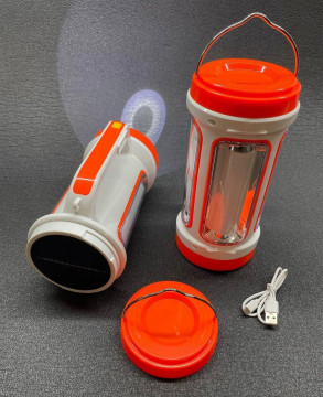 Ручний ліхтар із вбудованою сонячною батареєю з функцією PowerBank 2000mAh