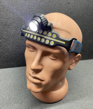 Ліхтар налобний Bailong червоне світло White Red, датчик руху