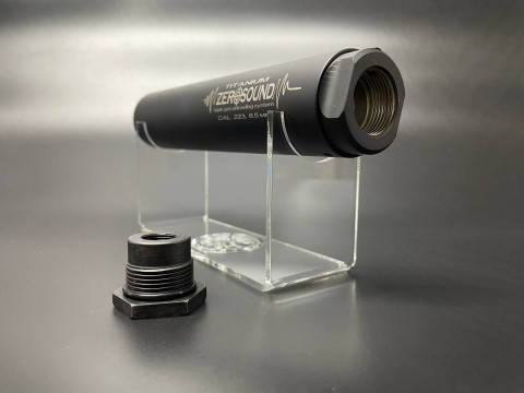 Глушник Titanium Zero Sound з перехідником, калібр 5.45, 6.5, .223, .243